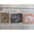 EL SALVADOR - 3 OLD MOUNTED STAMPS