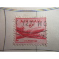 AMERICA - 1940 2c ANTI-AIRCRAFT GUN STAMP OVER PRINTED  1948 AND 6c STAMP