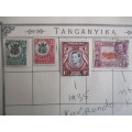 TANGANYIKA/ KENYA 4 STAMPS MOUNTED 2 UNUSED 1920`S
