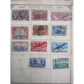 AMERICA / USA - LOT OF OLD USED MOUNTED STAMPS