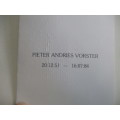 BURIAL PROGRAMME OF PIETER ANDRIES  VORSTER SON OF PAST PRESIDENT VORSTER