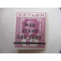 CEYLON - 2 OVER PRINTED   UNUSED PREVIOUSLY MOUNTED STAMPS