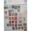 EGYPT / ETHIOPIA AND PERSIA - USED MOUNTED STAMPS