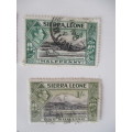 SIERRA LEONE - LOT O5 5 USED  PREVIOUSLY MOUNTED STAMPS