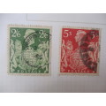 GREAT BRITAIN - KING GEOGE VI 1939 USED MOUNTED STAMPS