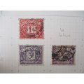 GREAT BRITAIN LOT OF USED MOUNTED POSTAGE REVENUE STAMPS 1914