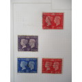 GREAT BRITAIN - KING GEORGE AND VICTORIA USED MOUNTED STAMPS  1940