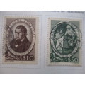PORTUGAL - LOT OF USED MOUNTED STAMPS 1944/45
