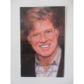 AUTOGRAPHED / SIGNED - ROBERT REDFORD - APP POSTCARD SIZE AND FREE PRINTED ONE!!!