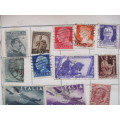 ITALY - LOT OF USED MOUNTED STAMPS