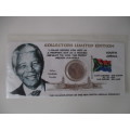 MANDELA LOT COIN WITH  2 FIRST DAY COVERS