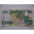 ZAMBIA -  20 KWACHA BANK NOTE  UNCIRCULATED STATE AE 0718817 - 1992