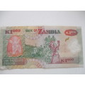 ZAMBIA ONE THOUSAND KWACHA EK 034846204 - 2008  BANK NOTE