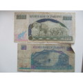ZIMBABWE - 2 WORN BANK NOTES [ ONE THOUSAND DOLLARS /  20 DOLLARS