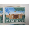 ZAMBIA - BLOCK OF UNUSED STAMPS - WITH GUM STILL  - 1965