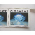 ZIMBABWE - BLUE TOPAZ MINT 7c STAMPS X 3