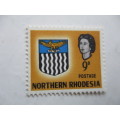 NORTHERN RHODESIA - 1963 COAT OF ARMS 9D MINT STAMP