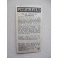 CIGARETTE CARDS / BROOKE BOND TEA CARDS - POLICE FILE - LOT OF 12 CARDS