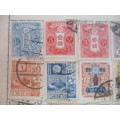 JAPAN LOT OF USED MOUNTED  STAMPS
