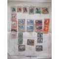 SOUTH AFRICA PAGE OF OLD MOUNTED STAMPS