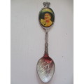 LOVELY VINTAGE PEWTER TEASPOON  OF THE QUEEN MOTHER