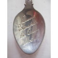LOVELY VINTAGE PEWTER TEASPOON  OF THE QUEEN MOTHER