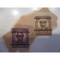 AMERICA - ABE LINCOLN AND HARDING PRINTED OVER CHICAGO ILL. STAMPS