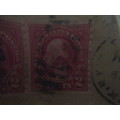 AMERICA BLOCK OF 4 WASHINGTON 2 CENTS STAMPS MOUNTED