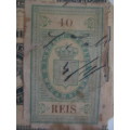 PORTUGAL OLD REVENUE STAMPS 1800`S MOUNTED