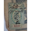 PORTUGAL OLD REVENUE STAMPS 1800`S MOUNTED