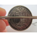 GREAT BRITAIN - QUEEN VICTORIA  SIXPENCE  - 1889  6D COIN BROOCH RARE ITEM!!!