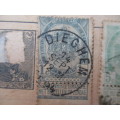 BELGIUM LOT OF OLD MOUNTED -  CREST STAMPS X 4