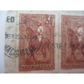MADAGASCAR 50c LOT OF 3 USED STAMPS