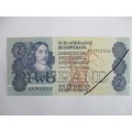 SOUTH AFRICA BANK NOTE R2 RAND -  SERIAL NUMBER - AA 191 251 6 GREAT CONDITION