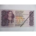 SOUTH AFRICA - R5 RAND BANK NOTE - SERIAL NUMBER AQ 7045267  UNC CONDITION