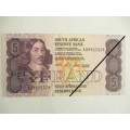 SOUTH AFRICA - R5 BANK NOTE - UNC CONDITION - SERIAL NUMBER - AQ 9925309
