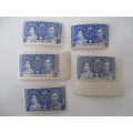 LOT OF 4 MINT STAMPS KING GEORGE VI  1937
