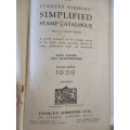 VINTAGE STANLEY GIBBONS SIMPLIFIED STAMP CATALOGUE 1939