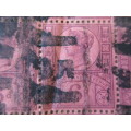 GREAT BRITAIN - BLOCK OF QUEEN VICTORIA 6D CANCELLED STAMPS USED  MOUNTED