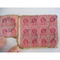 SOUTH AFRICA - LOT OF USED MOUNTED STAMPS NATAL IN BLOCK RARE