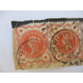 LOT OF 4 USED MOUNTED QUEEN VICTORIA STAMPS
