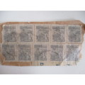 BRAZIL BLOCK OF 1940 USED MOUNTED STAMPS