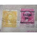 AMERICA TWO USED MOUNTED STAMPS