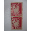 SOUTH AFRICA 2 RED CROSS STAMPS