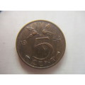 NETHERLANDS 5c COIN 1954