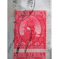 SOUTH AFRICA  - 1D VAN RIEBEEK SHIP ONE TONE STAMPS MOUNTED PAIR