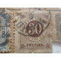 SWEDEN 3 USED MOUNTED STAMPS