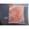 AUSTRALIA - QUEEN VICTORIA  6  USED ONE PENNY STAMPS