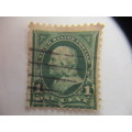 AMERICA BEN FRANKLIN  ONE CENT STAMP USED