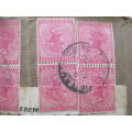 NATAL QUEEN VICTORIA USED MOUNTED STAMPS